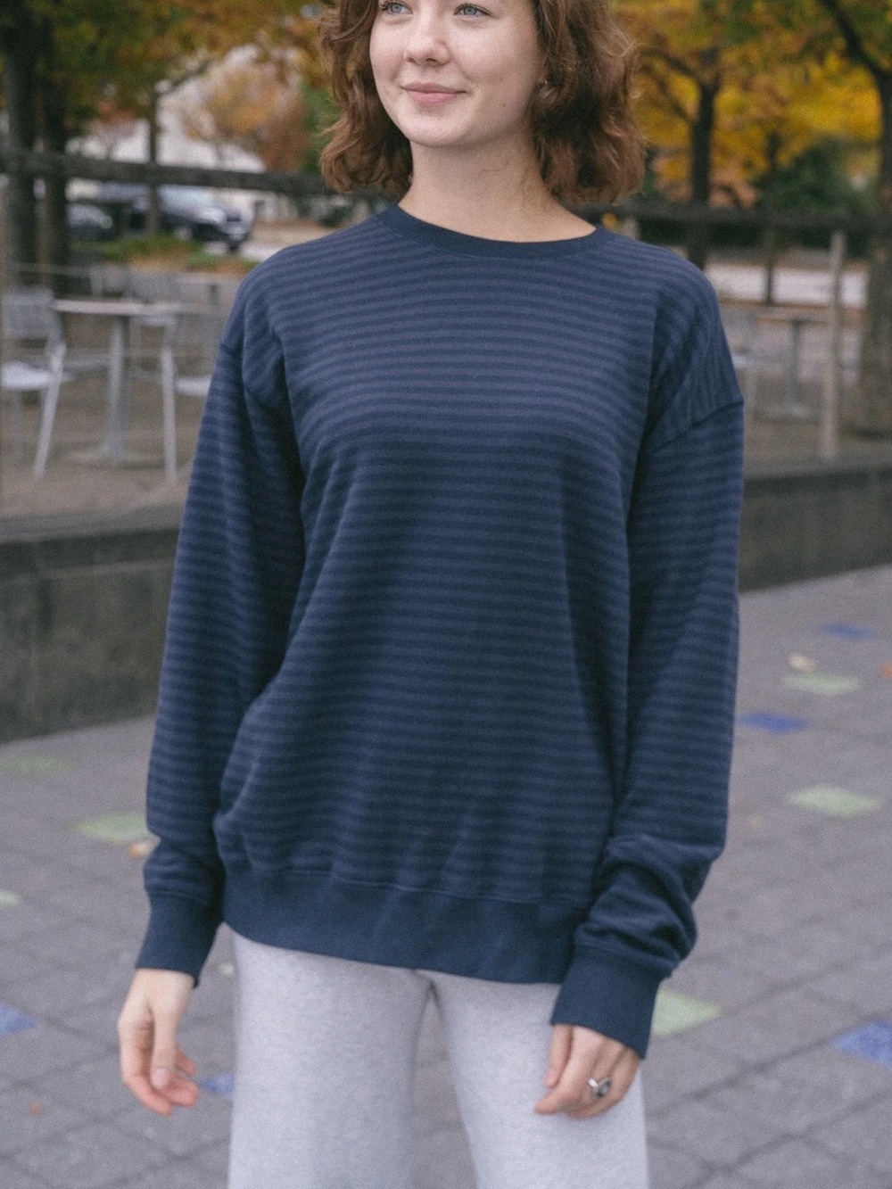 Brandy melville (St George) oversized Erica striped sweatshirt
